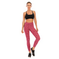 Benutzerdefinierte Anti -Cellulite -Butt Hift Sport Leopard gedruckte Leggings Kompression hoher Taille Yoga Hosen Damen Leggings mit Taschen